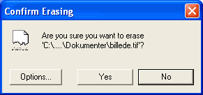 Vil du overskrive? Vil du overskrive?