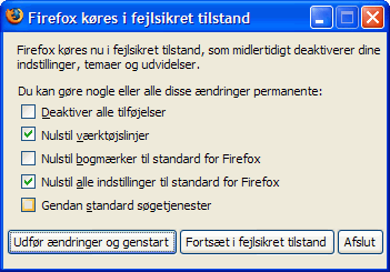 Fejlsikret tilstand Fejlsikret tilstand