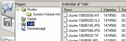 Tabte filer Tabte filer