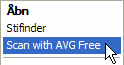 Scanning via et højreklik