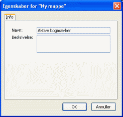 Dialogboks til at navngive mappen
