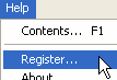 Registreringsmenu