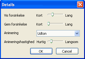 Indstil detaljevisning