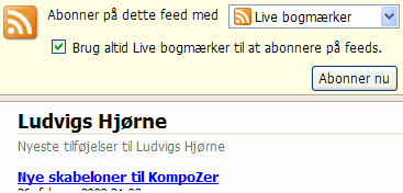 Tilføj live bogmærke