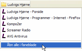 Åbn alle bogmærker