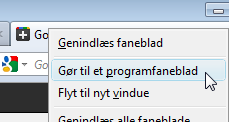Gør fanebladet til et programfaneblad