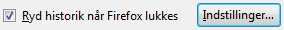 Ryd historik når Firefox lukkes