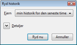 Vælg tidsrum i rullemenuen Fjern