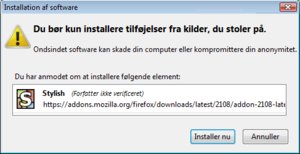 Klik på knappen Installer nu i dialogboksen