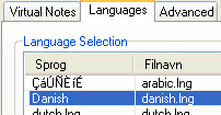 Vælg dansk sprog