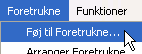 Menu til at åbne føj til foretrukne