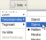 Større tekst