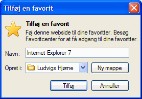 Tilføj en ny favorit