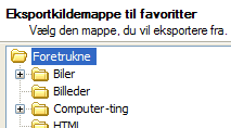 Vælg eksportkilde