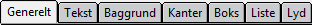Fanebladene i css-editoren