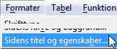 Åbn sidens egenskaber