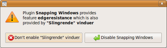 Slingrende vinduer konflikter med Snapping Windows