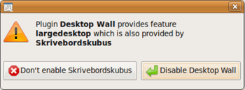 Klik på knappen Disable Desktop Wall