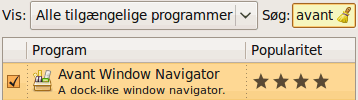 Installér Avant Window Manager