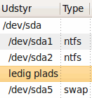 Vælg ledig plads