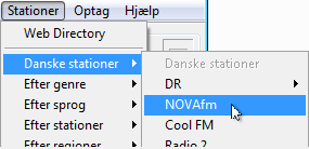 Vælg station Vælg station