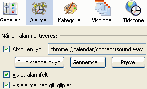 Alarmindstillinger