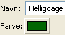 Skriv et navn og angiv evt. en farve