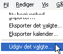 Udgiv eller eksporter en del af en kalender